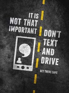 texting while driving risk vs undistracted